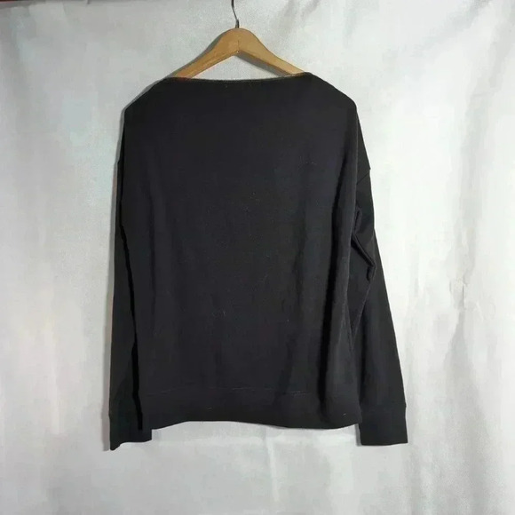 Halogen Shoulder Zipper Sweatshirt sz M zippers are adjustable Black - Picture 4 of 5